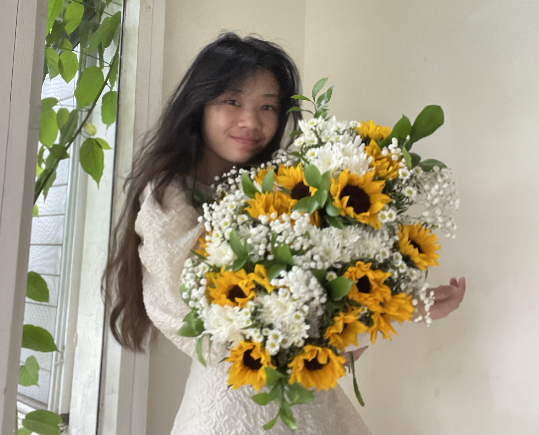 Picture of me holding sunflowers